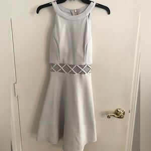 Honey and Rosie High Neck Junior Silver Sleeveless Dress